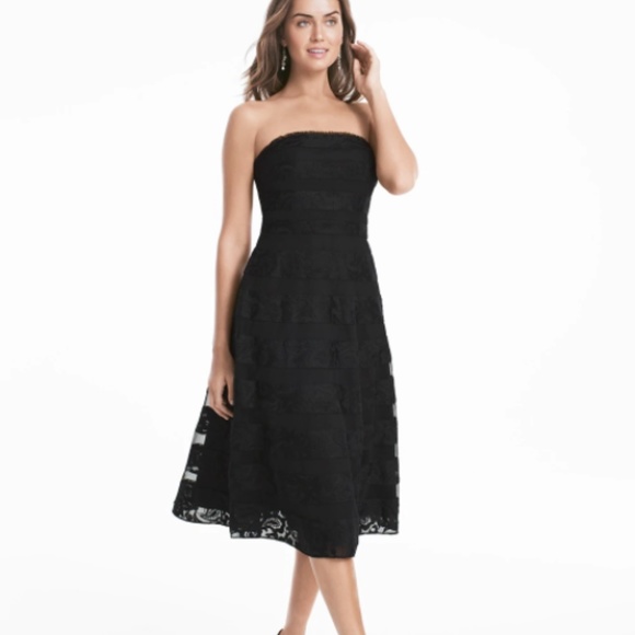 strapless fit and flare dress